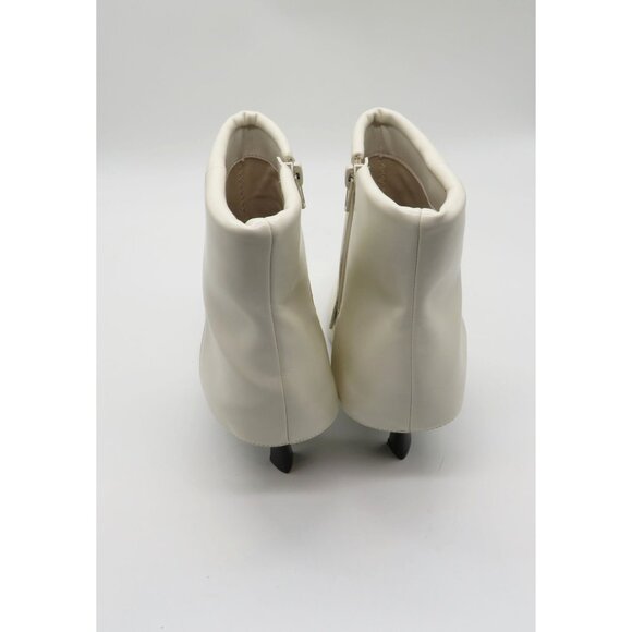 Nine West Women's Ivory Pointed Toe Ankle Boots Side Zippers 6.5 NEW - Picture 4 of 8
